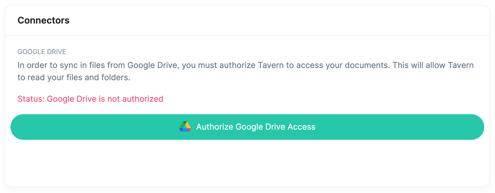 Authorize Google Drive